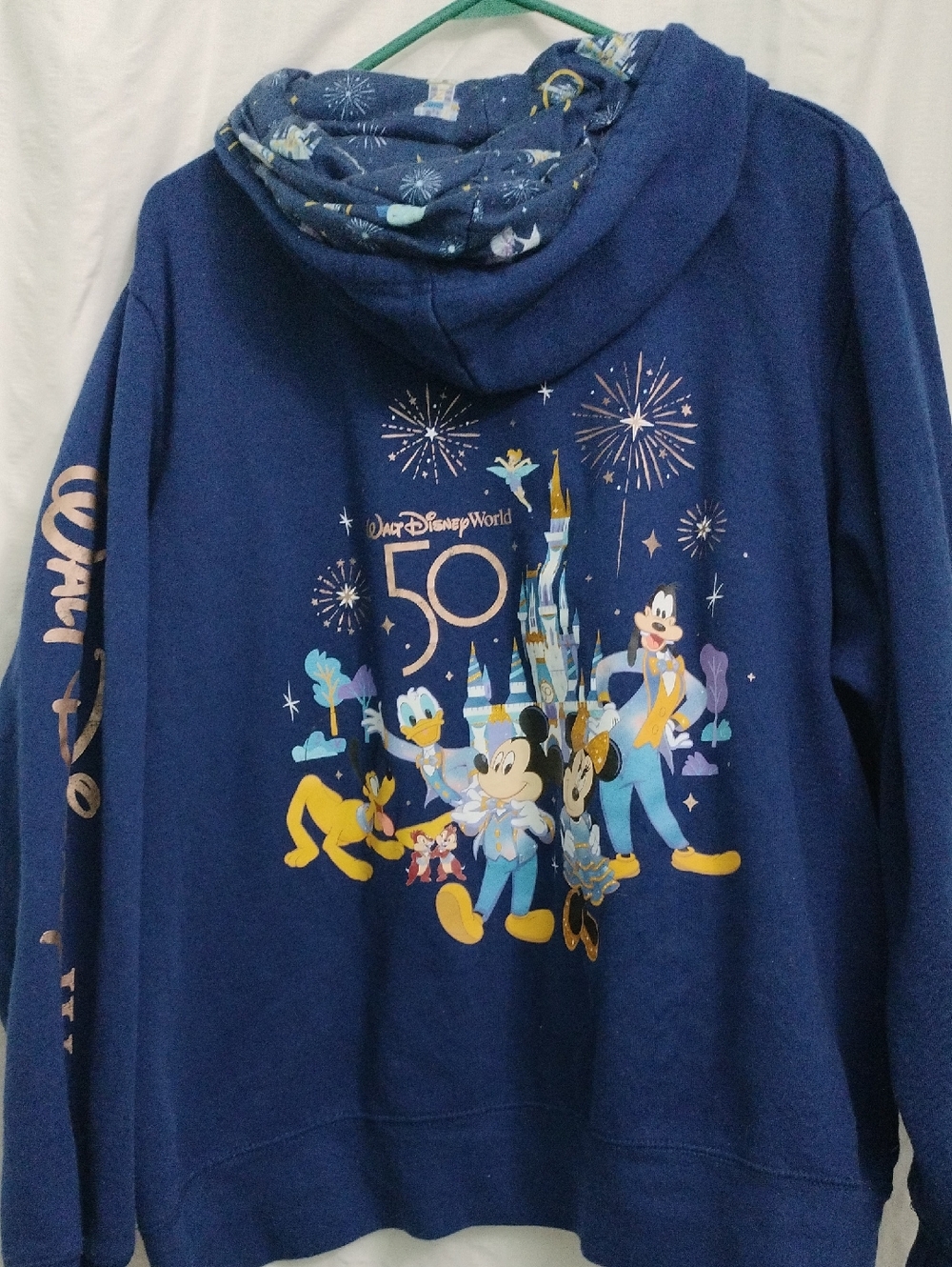 Disney Navy and Gold 50th Anniversary Apparel Tag